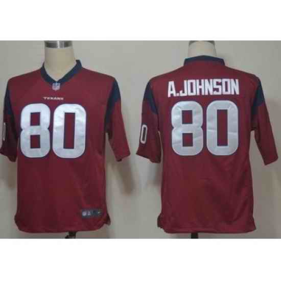 Nike Houston Texans 80 Andre Johnson Red Game NFL Jersey